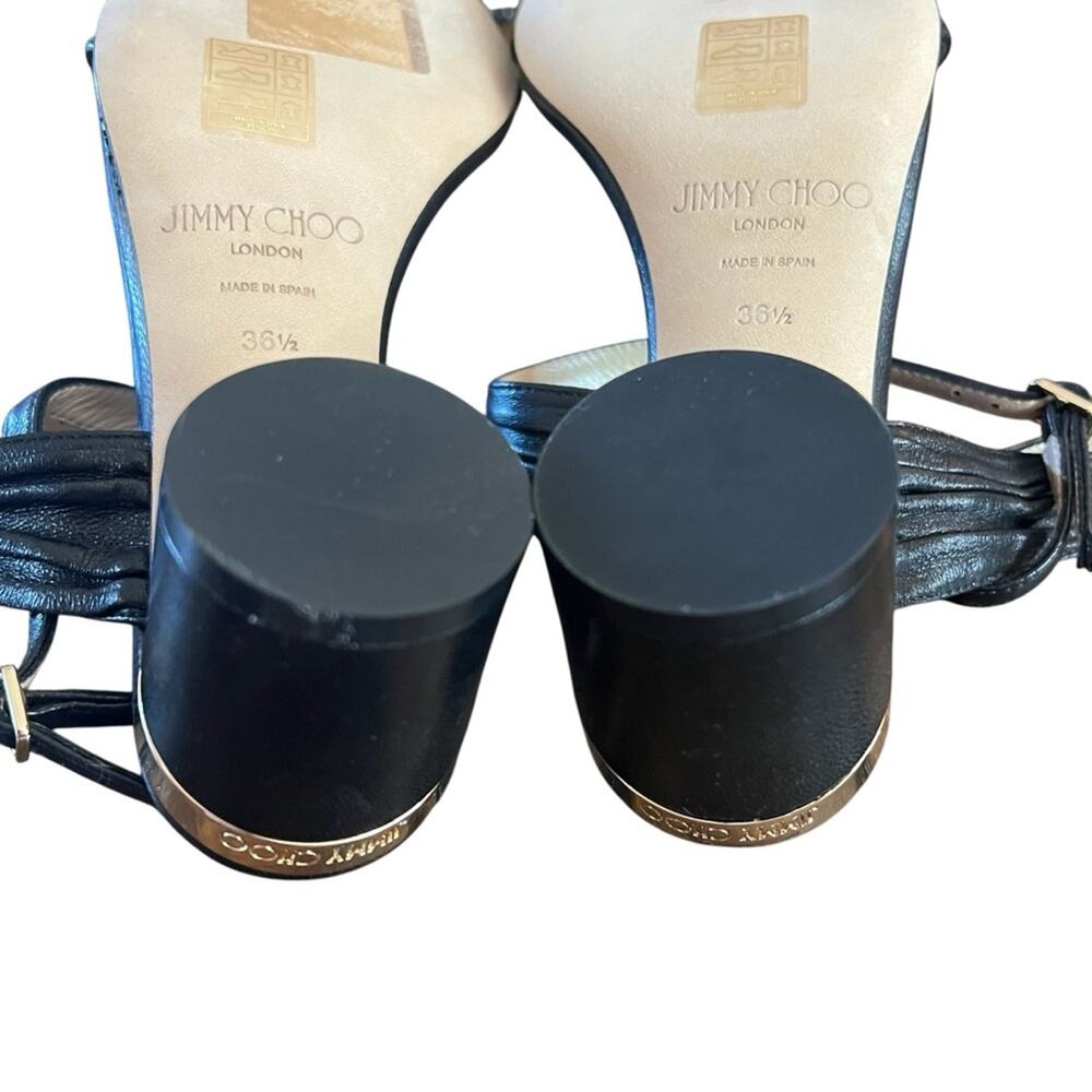 Jimmy Choo Jago 60mm Leather Block Heel Sandals  EU 36.5 US 6.5 - Picture 11 of 12